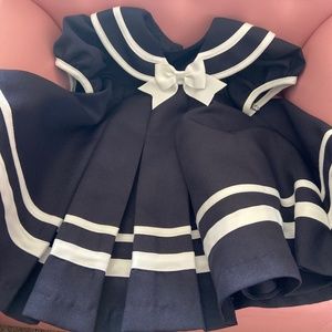 Toddler Girl Navy Sailor Dress